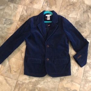 Janie and Jack corduroy navy blue blazer